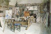 Carl Larsson One Half of the Studio painting